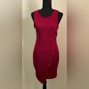 Burgundy Sleeveless Dress